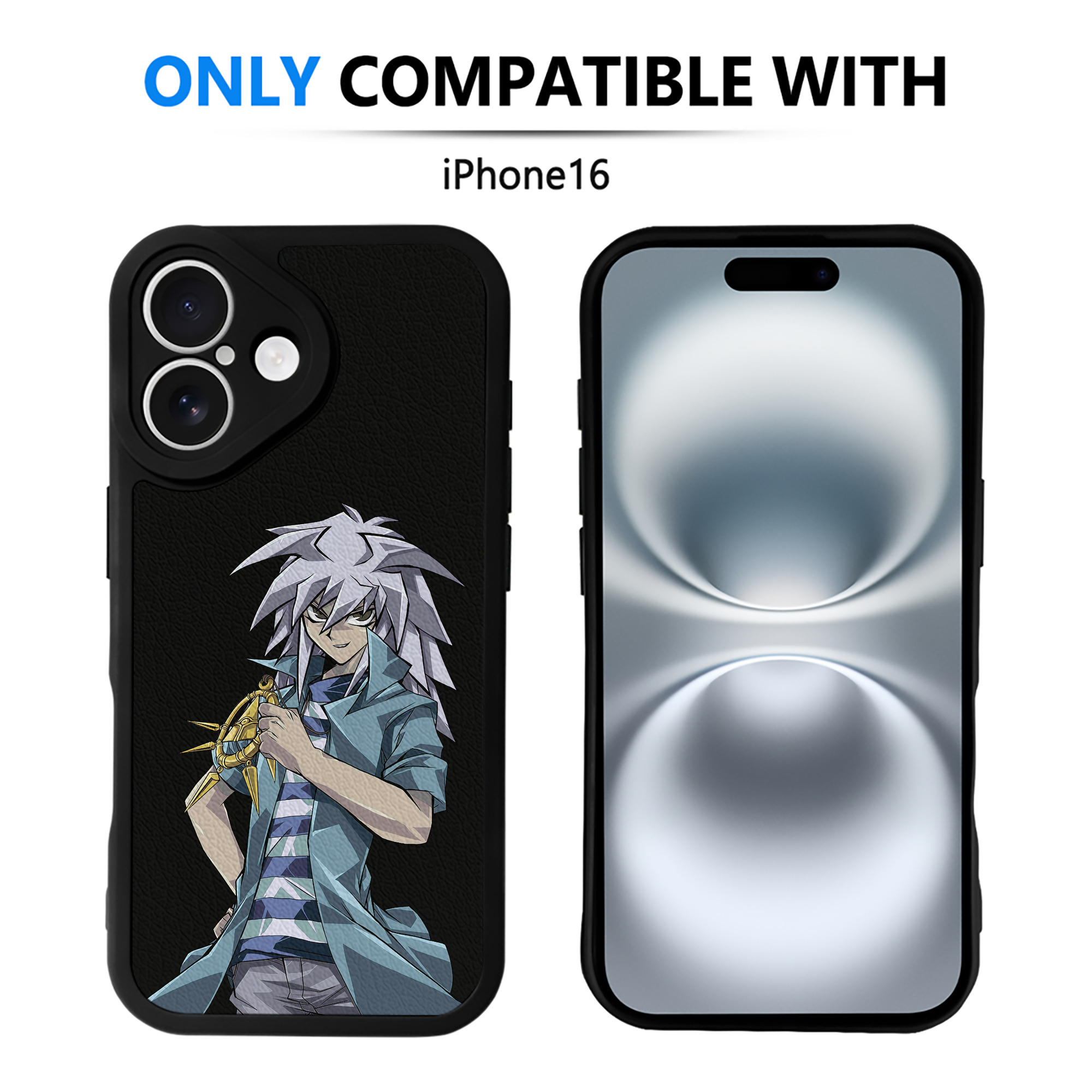 遊☆戯☆王 Yu-Gi-Oh! 【iPhone 16シリーズ対応】シリコンスマホケース（レザー調） 材質：シリコン